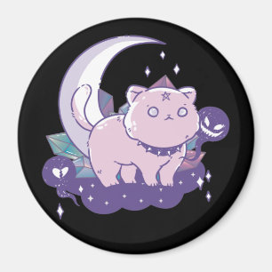 Imán Kawaii Pastel Color Gótico Corte Gótico Gato Magne