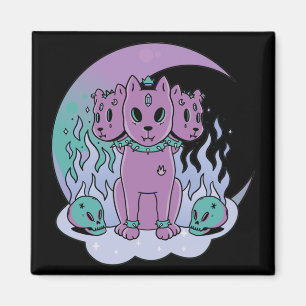 Imán Kawaii Pastel Colores Gótico Típico Gótico Perros