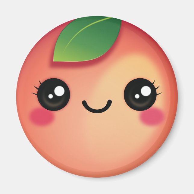 Imán Kawaii Peach Magnet (Frente)