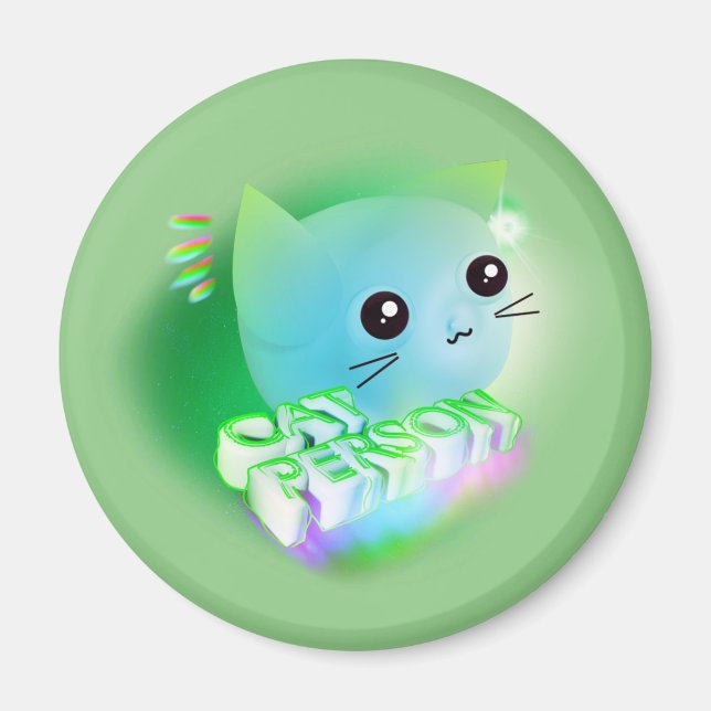 Imán Kawaii Personalizado Kitten (Frente)