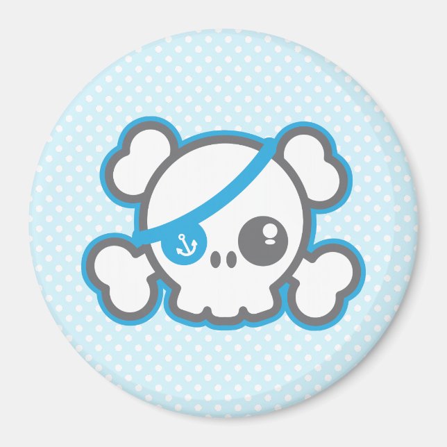 Imán Kawaii Pirate Skull Magnet (Frente)