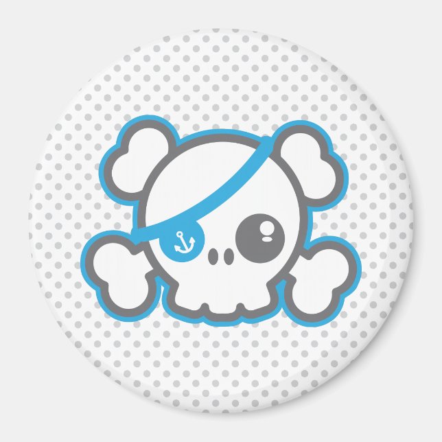 Imán Kawaii Pirate Skull Magnet (Frente)