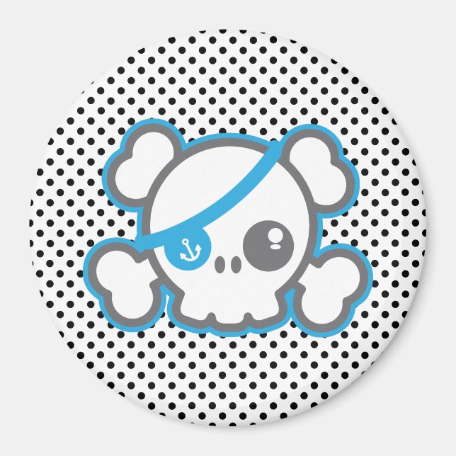 Imán Kawaii Pirate Skull Magnet (Frente)
