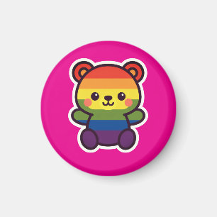 Imán Kawaii Rainbow Teddy - Una elegante fiesta del org