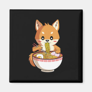 Imán Kawaii ramen shiba inu   regalo de amante de los f