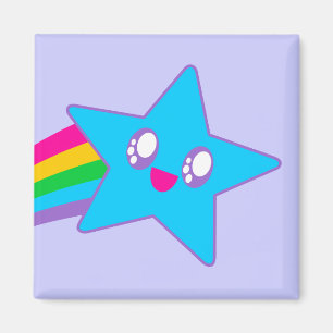 Imán Kawaii Rave Neon Estrella Arcoíris