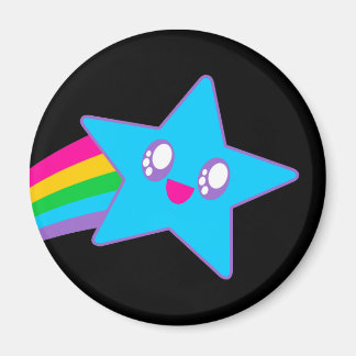 Imán Kawaii Rave Neon Star Rainbow