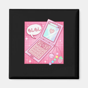 Imán Kawaii Retro Teléfono móvil japonés Y2K de 90