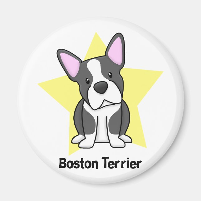 Imán Kawaii Star Boston Terrier (Frente)