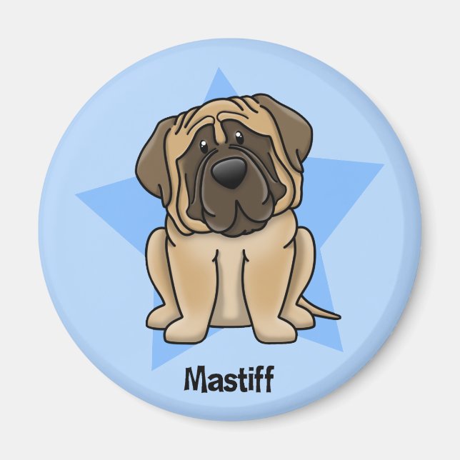 Imán Kawaii Star Mastiff (Frente)