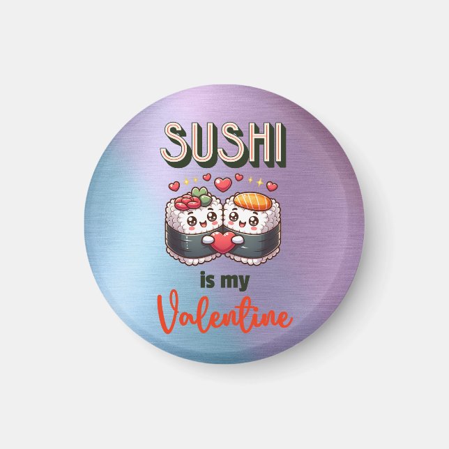 Imán Kawaii Sushi Valentine (Frente)