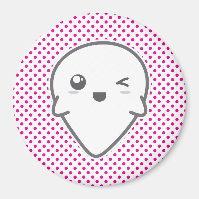 Imán Kawaii Winking Ghost Magnet (Frente)