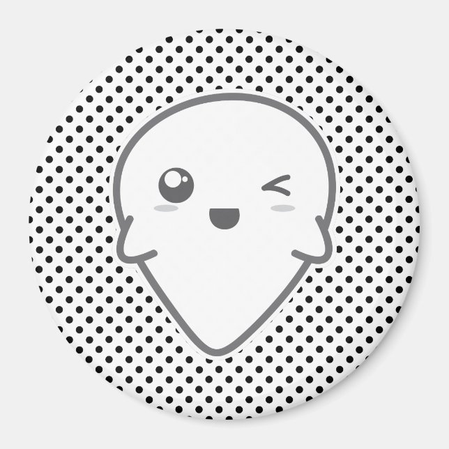 Imán Kawaii Winking Ghost Magnet (Frente)
