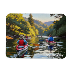 Imán Kayak en un río ruso, California Travel