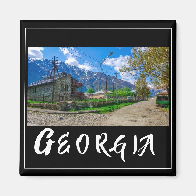 Imán Kazbegi Stepantsminda Georgia Caucuses Montañas (Frente)