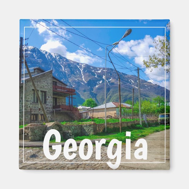 Imán Kazbegi Stepantsminda Georgia Caucuses Montañas (Frente)