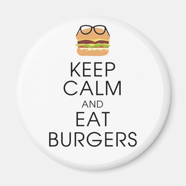 Imán Keep Calm And Eat Burgers (Frente)