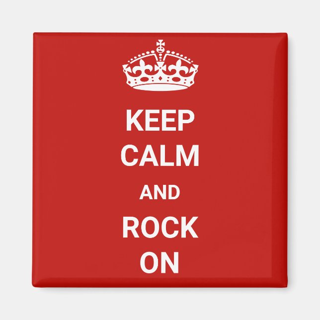 Imán Keep Calm and Rock On (Frente)