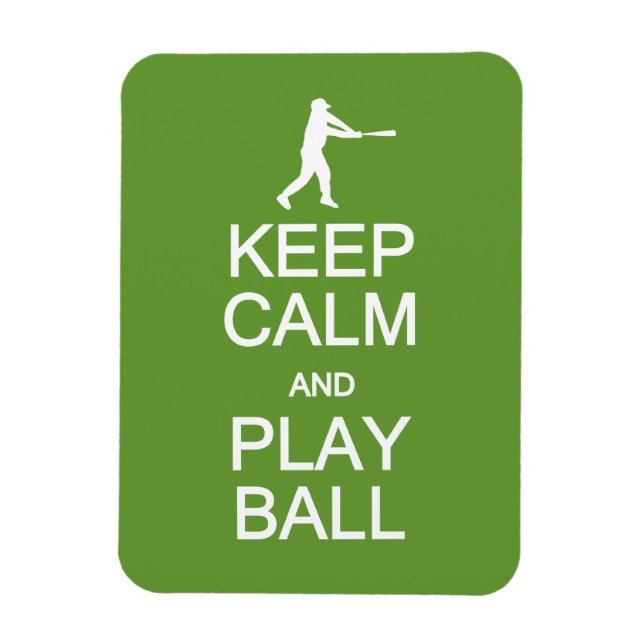 Imán Keep Calm & Play Ball custom magnet (Vertical)