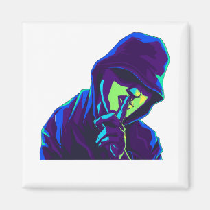 Imán Keep Quiet   Silence Please   Shhh... Graphic Man