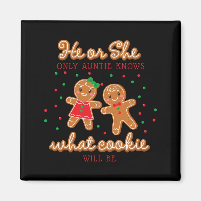 Imán Keeper Of The Gender Reveal Gingerbread Auntie  (Frente)