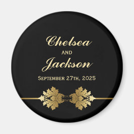 Imán Keepsake, Boda de oro negro moderno