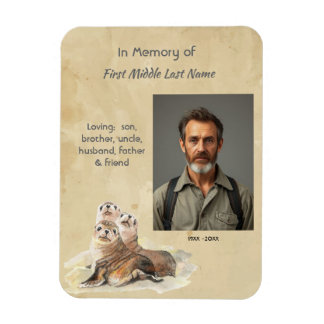 Imán Keepsake Memorial Watercolor Seals Animals