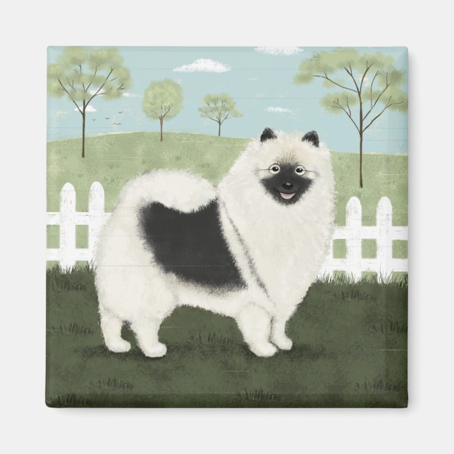 Imán Keeshond de campo (Frente)
