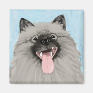 Imán Keeshond sonriente