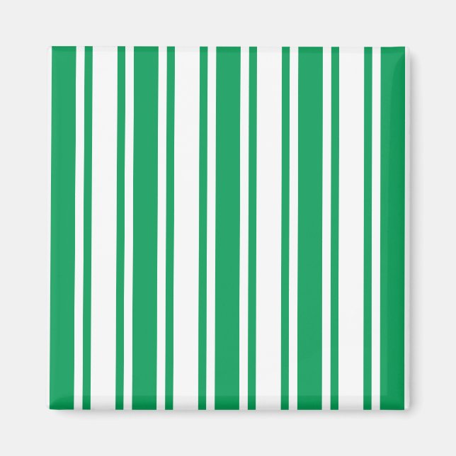 Imán Kelly rayas de caramelo verde y blanco (Frente)
