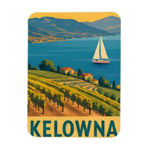 Imán 🍇 KELOWNA: viñedos de Okanagan y vistas del lago