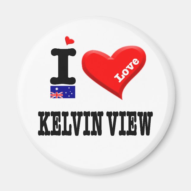 Imán KELVIN VIEW - I Love (Frente)