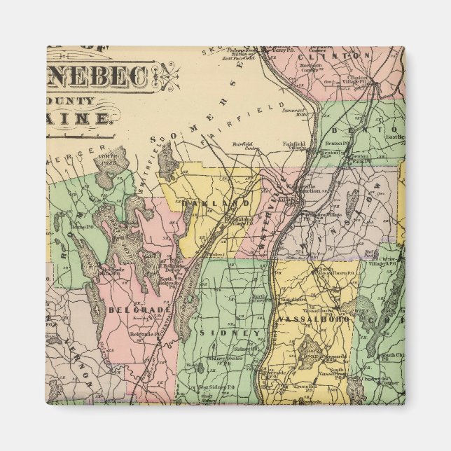 Imán Kennebec Co., Maine (Frente)