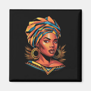 Imán Kente Cloth Head Wrap Beautiful Black Afro Woman E