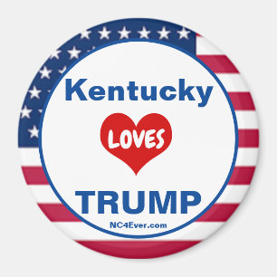 Imán Kentucky AMA TRUMP Fridge Patriótico
