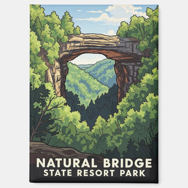 Imán Kentucky Natural Bridge State Resort Park (Anverso)
