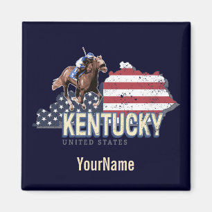 Imán Kentucky United States Retro State Map Vintage USA