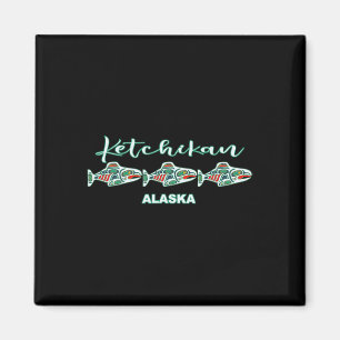 Imán Ketchikan Alaska Arte Nativo Capital de la Pesca d
