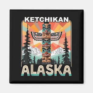 Imán Ketchikan Alaska Tótem indio nativo americano