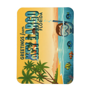 Imán Key Largo Florida – Vacaciones Tropicales