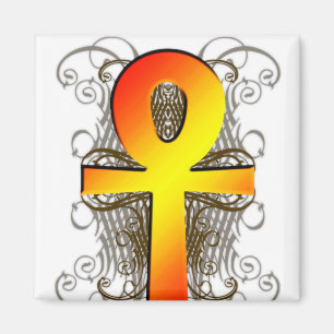 Imán "Key of Life (Ankh)" en Gold Magnet