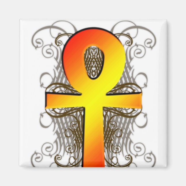 Imán "Key of Life (Ankh)" en Gold Magnet (Frente)