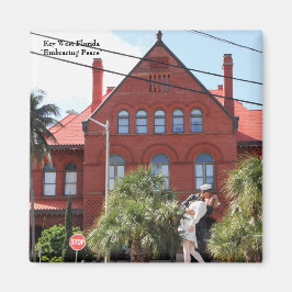 Imán Key West Florida, enfermera besando marinero en la