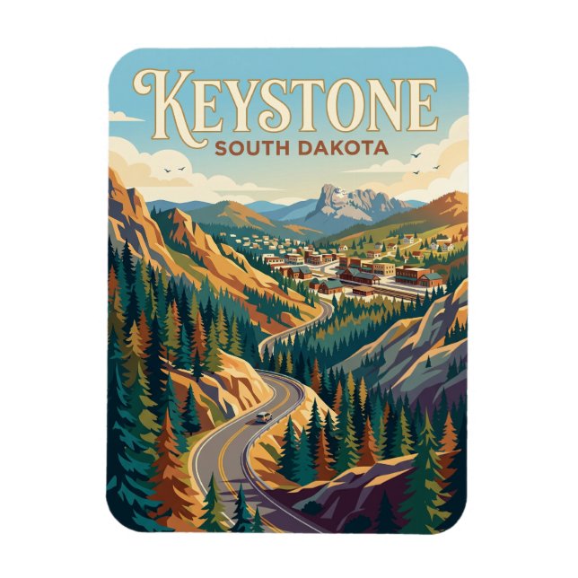 Imán Keystone Dakota del Sur (Vertical)