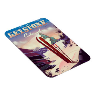 Imán Keystone, poster de estilo vintage del Ski de Colo