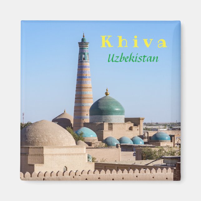 Imán Khiva, Uzbekistán - Islam Khodja Minaret y Mezquit (Frente)