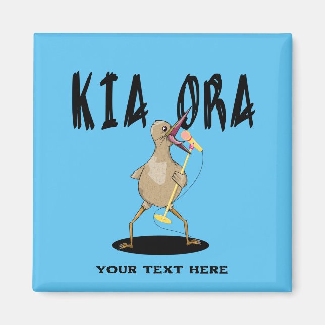 Imán Kia ora Kiwi Maori Saludo (Frente)