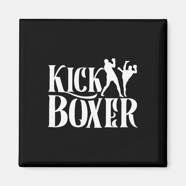 Imán Kickboxer Kickbox Kick Boxing Kickboxing Artes Mar (Frente)
