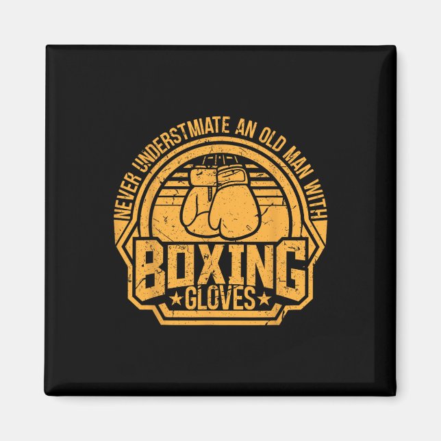 Imán Kickboxer Kickboxing Boxer Boxeo Diseño Vintage  (Frente)