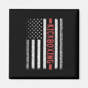 Imán Kickboxing Bandera Americana 4 De Julio Kickboxer